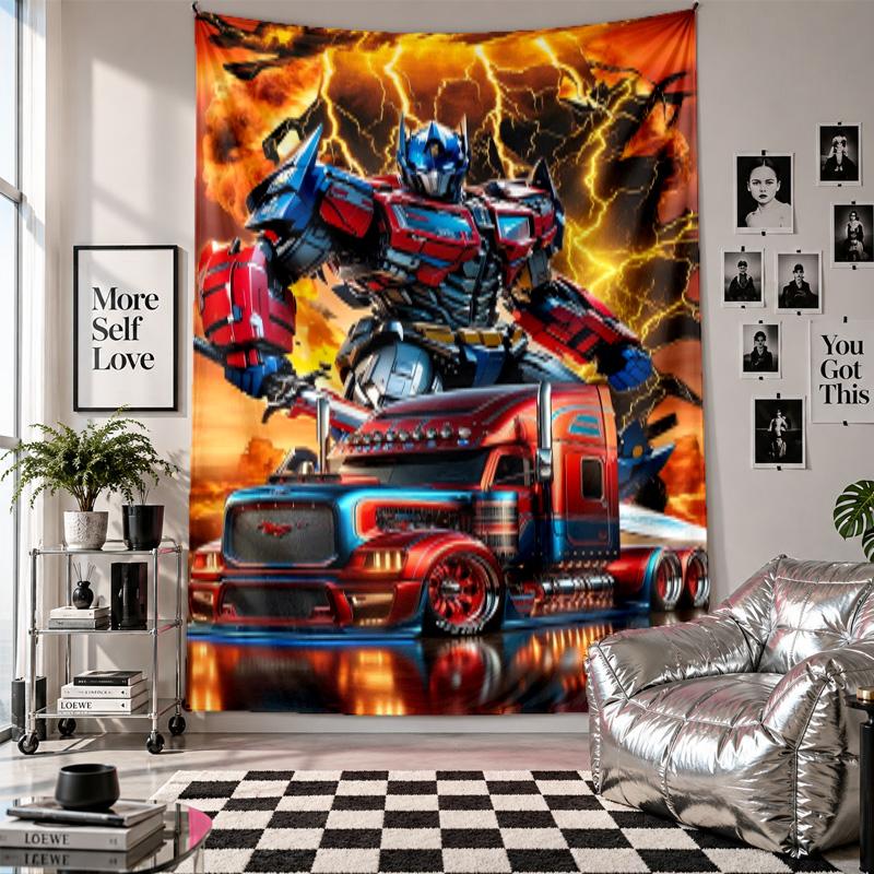 Wall TapestryTransformers Art Hanging Cloth Decorative Background Cover for Room Decoration