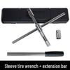 Retractable Car Tire Repair Kit with 17, 19, 21, 23 mm Wrench and Socket Tools