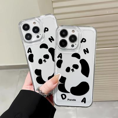 Panda English Luxus Weiche Handyhülle Für iPhone 15 14 13 12 11 Pro Max X XS Max XR 7 8 Plus SE 2020 Hülle Cover Funda Coque