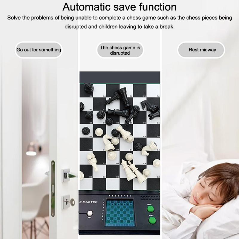 Electronic Chess Game Magnetic Chess Piece Sensory Board Screen Novice Learning Intelligent Ai Against Single-Player Chess