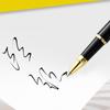 1Pcs Sticky Desk Pens With Chain Fixed Bank Counter Pen Metal Signature Pen