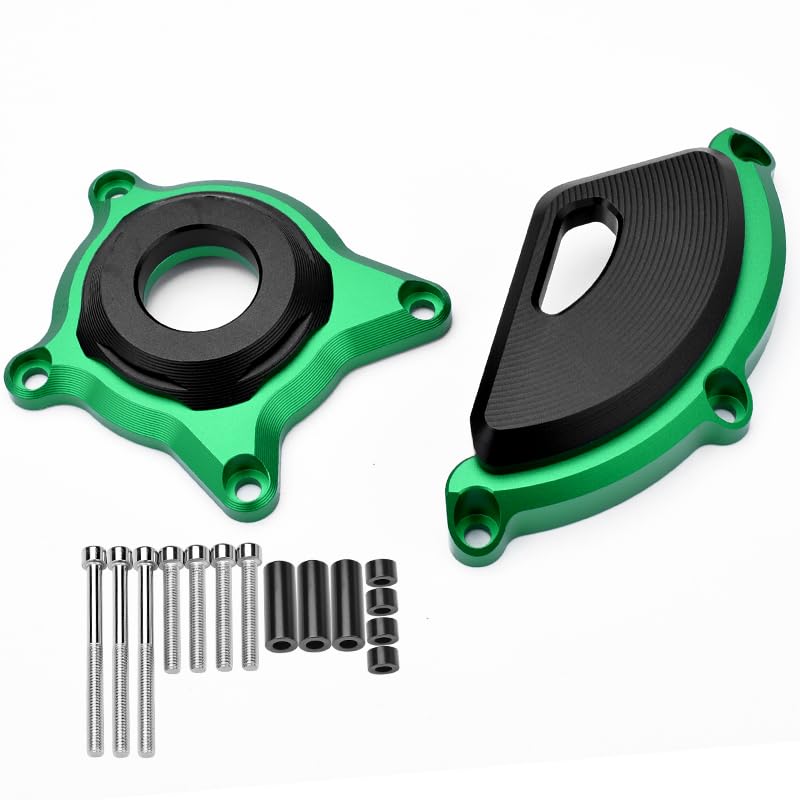 LEDISHUN Engine Cover, Engine Slider, Engine Guard for Kawasaki Z900, Z900RS, and Z900RScafe, All Years (Z900RS, Green)