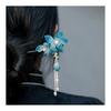 Kaka&lotus Handmade Wooden Hair Stick with Double-Sided Blue Lapis Lazuli Lotus Flower Charm, Approx. 18cm, for Women, Everyday Wear, Traditional