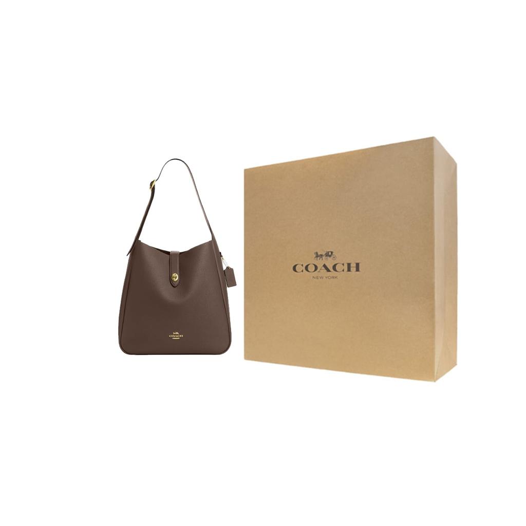 Coach Hadley Cow Leather Shoulder Bag Large Women's Dark Umber CCD65-IMV2R