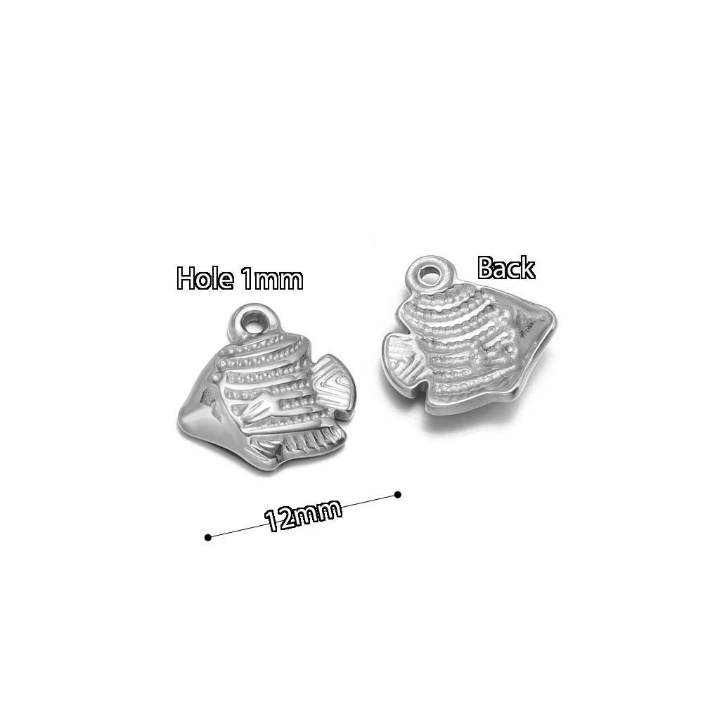 5Pcs Summer Ocean Dolphin Seahorse Crab Turtles Stainless Steel Pendant for DIY Earrings Making Necklace Bracelet Accessories