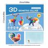 1 Sada Zvířecí Kognitivní Trénink Osvícení Hračka Samolepky 3D Geometrické Koláže Dětské Puzzle Zlepšit Soustředění Ručně Vyráběné Samolepky