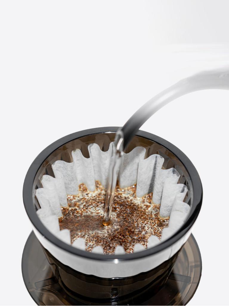 Wave Coffee Dripper Crystal Eye Pour Over Coffee Filter Cups Coffee Maker Flat Bottom Increase Uniformity .50 Pieces of Hand-gro