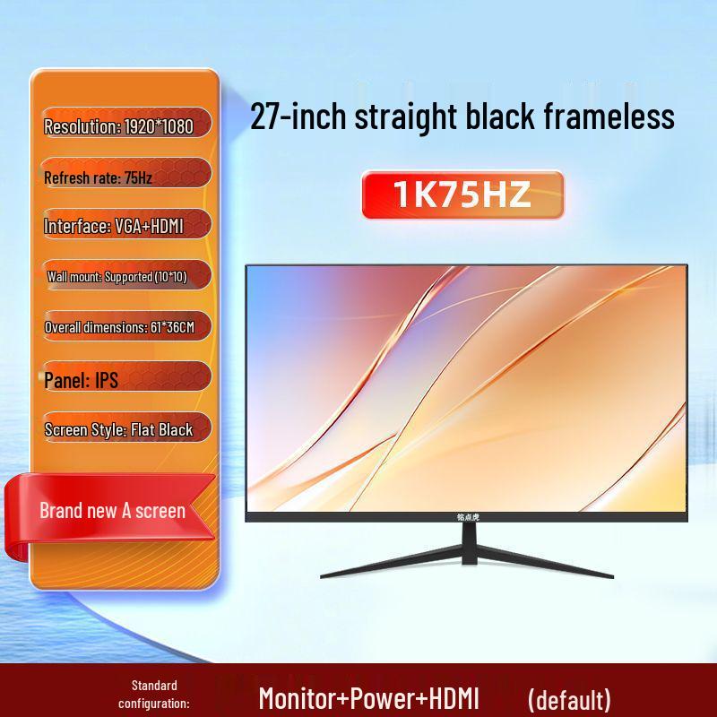 New 27-inch 2K 144Hz Curved Gaming Monitor - Ultra-Thin Bezel-Less Design
