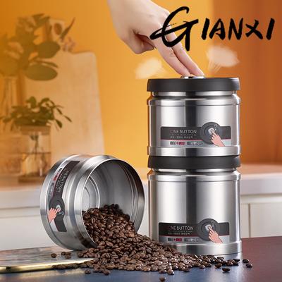 Vacuum Sealed Jug Coffee Beans Stainless Steel Airtight Container Kitchen Food Grains Candy Keep Fresh Storage Jar