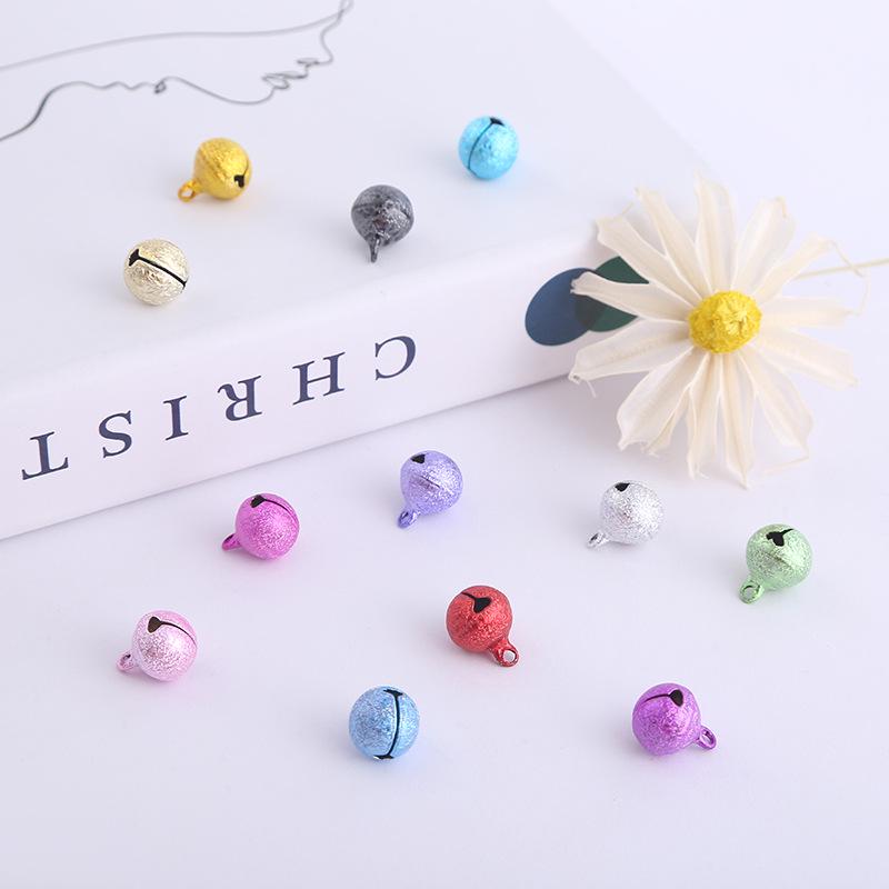 

Подвеска-колокольчик из матовой золотой меди с мятой фактурой для браслетов DIY и украшений для питомцев 10mm