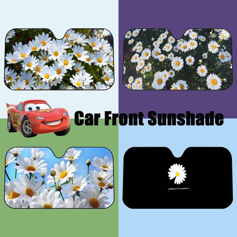 Daisies Car SunShade Car Sunshade, Front Windshield Protector, Foldable UV Resistant Sunshade Cover, Car Accessories