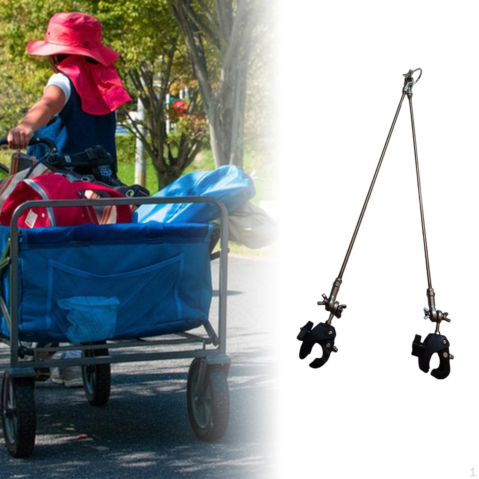 

Bike Trailer Connector for Camping Cart Attachment Portable Premium Durability Stability Tow Rod 60cm
