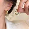 925 Sterling Silver Vintage Round Earrings For Women Trendy Metal Hoop Earring Jewelry Prevent Allergy Party Accessories Gifts