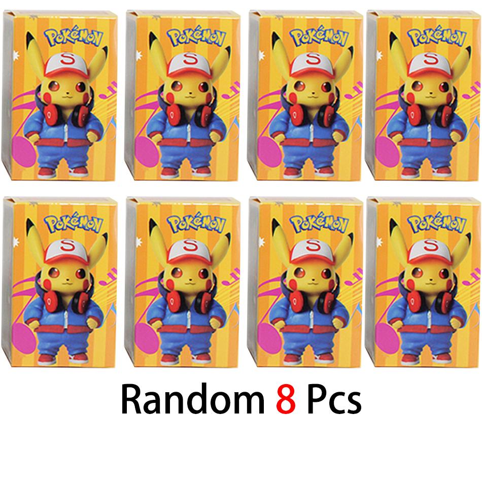New Pocket Monsters Cartoon Movie Anime Character Pikachu Gengar Mewtwo Gurado Action Model Toy Blind Box Random Trendy Mystery Surprise Collectible