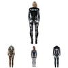 Sexy Robot Armor Print Halloween Cosplay Slim Fit Jumpsuit Bodysuit Costume