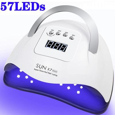 Lampă pentru unghii UV LED cu 57 LED-uri Lampă pentru uscător cu gel UV acrilic pentru unghii, cu funcție de memorie, mașină profesionistă pentru manichiura pentru arta unghiilor