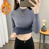 2025 Autumn/Winter Women's Plus Size Knit Fleece Sweater Dress: Slimming, Warm, Stylish Inner Layer