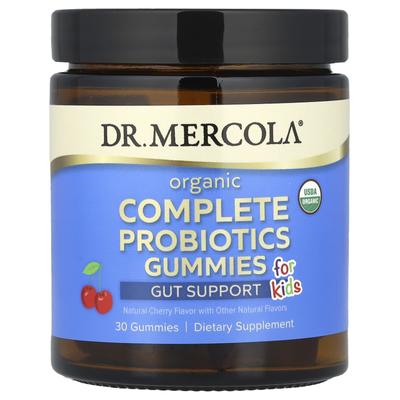 Dr. Mercola, Organic Complete Probiotic Gummies, for Children, Natural Cherry Flavor, 10 Mg (1 Billion CFU), 30 Gummies