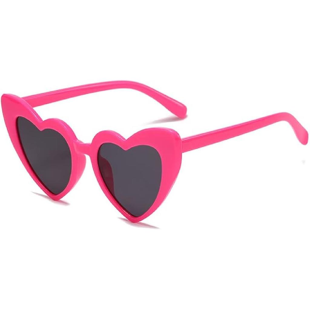 Ridering Women Fashion Goggle Heart Sunglasses Vintage Love Heart Shaped Sunglasses Cat Eye Mod Style Style Retro Glasses