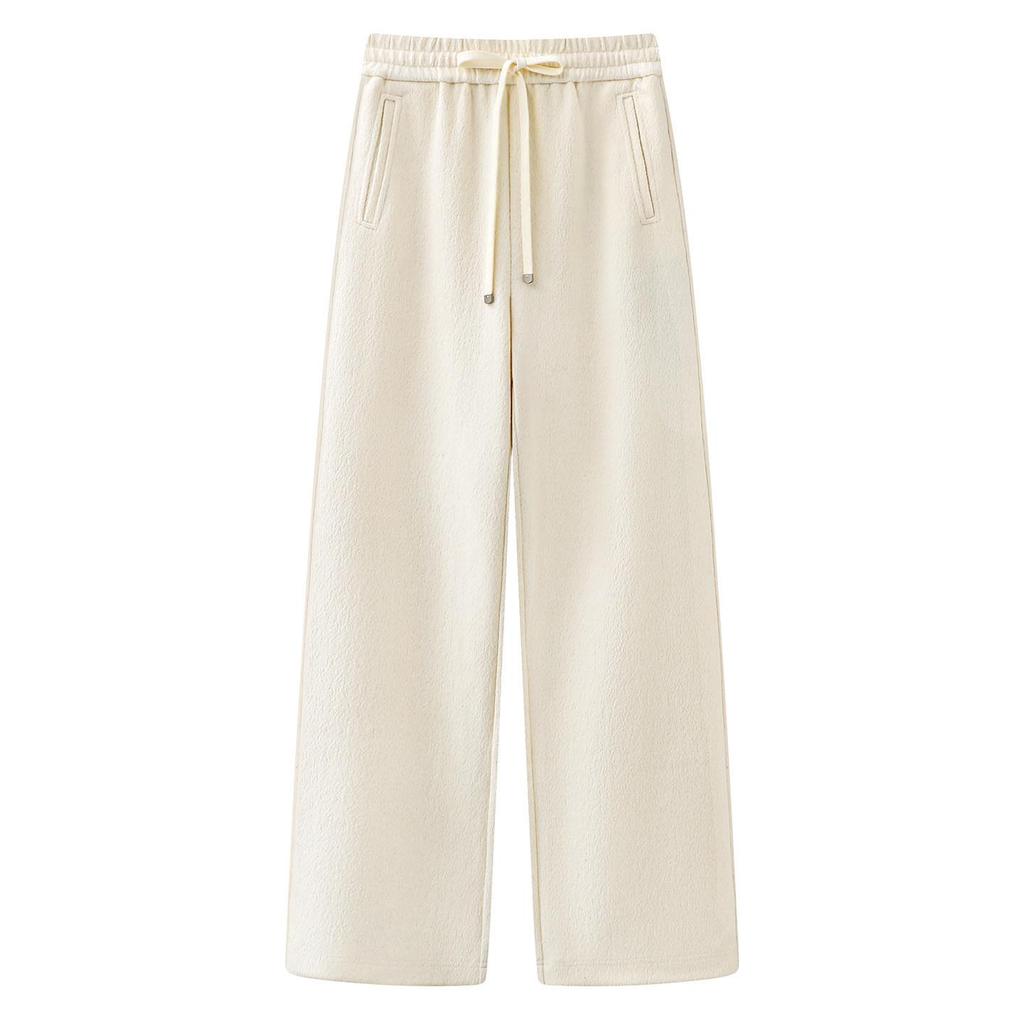 2025 Winter Damen High-Waist Kordelzug Lässige Fließende Hose