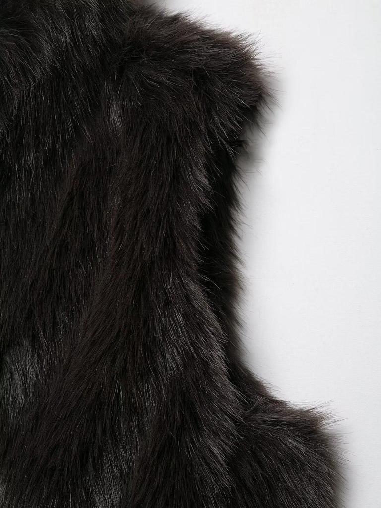European & American Women's Fashion Versatile Faux Fur Effect Vest