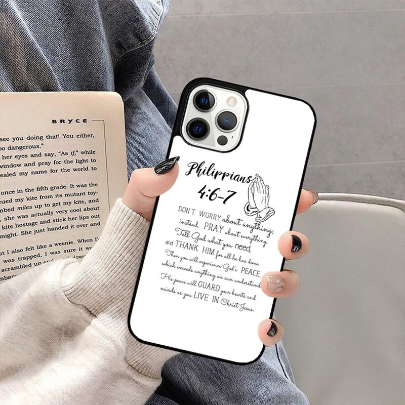 

Bible Philippians Jesus Christ Phone Case For iPhone 17 Air 16 15 14 plus 11 12 13 Pro Max coque Cover Shell iPhone 11pro max