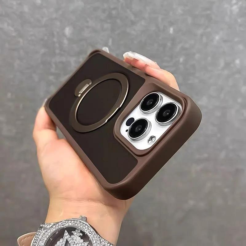 Magnetic for  Bracket Stand Phone Case for For Iphone 13 1 16 Pro Max 12 14 Plus Folding Stand Shockproof Back Cover