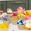 1/7pcs Vibrant Color Ice Cream Bowls with Spoons Dessert Sundae Dishes Set for Birthday Holiday Party Ice Cream Favor Gift Decor