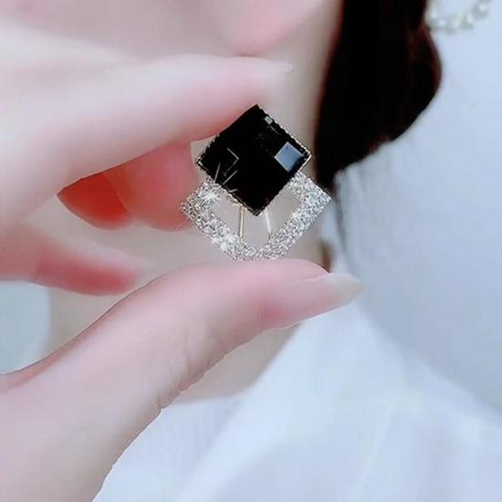 2024 Trendige S925 Silber Rhombus Perlen Ohrstecker - High-End Luxus Damen Schmuck