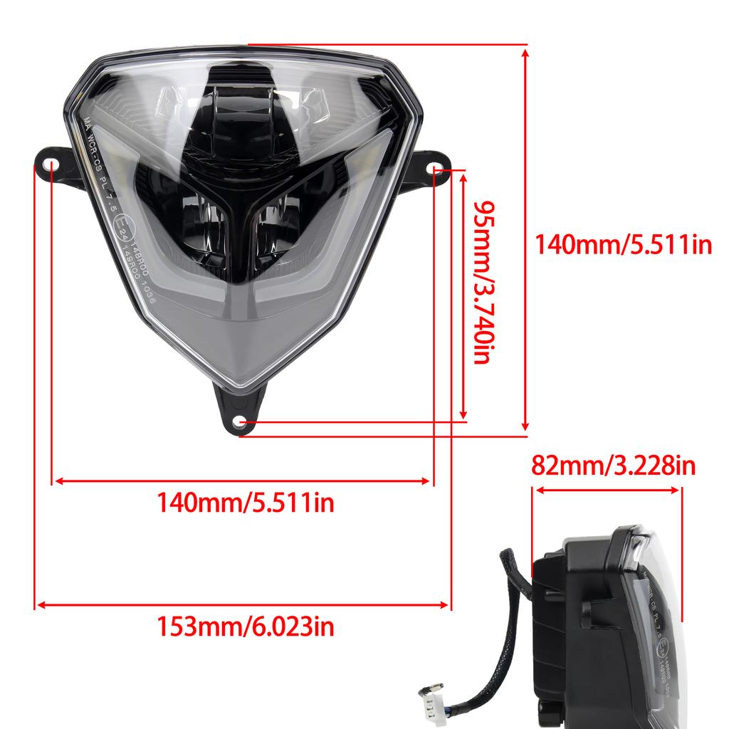 Headlight LED for Beta RR 125 200 250 300 350 390 430 480 Xtrainer 2020-2025 Motorcycle Enduro Racing Motocross Accessories