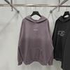 23SS B Brand Gradient Terry Cloth Hoodie with Embroidered Logo, OS Fit, Casual Hooded Sweatshirt