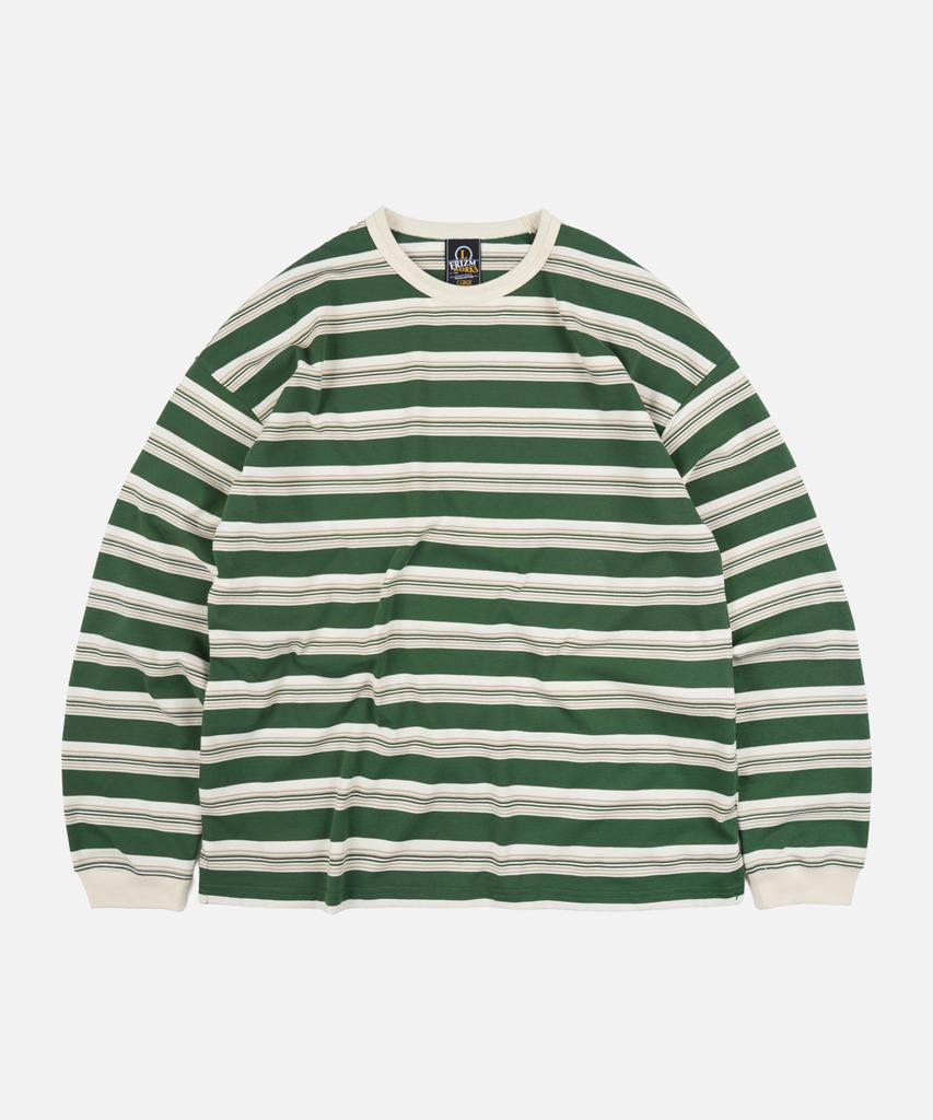 FRIZMWORKS Block Stripe Long Sleeve Tee _ Dark Green