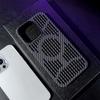 Carbon Fiber Magsafe Magnetic Case for iPhone 16 15 13 14 Pro Max Plus Hollow Heat Dissipation Case Slim Wireless Charging Cover