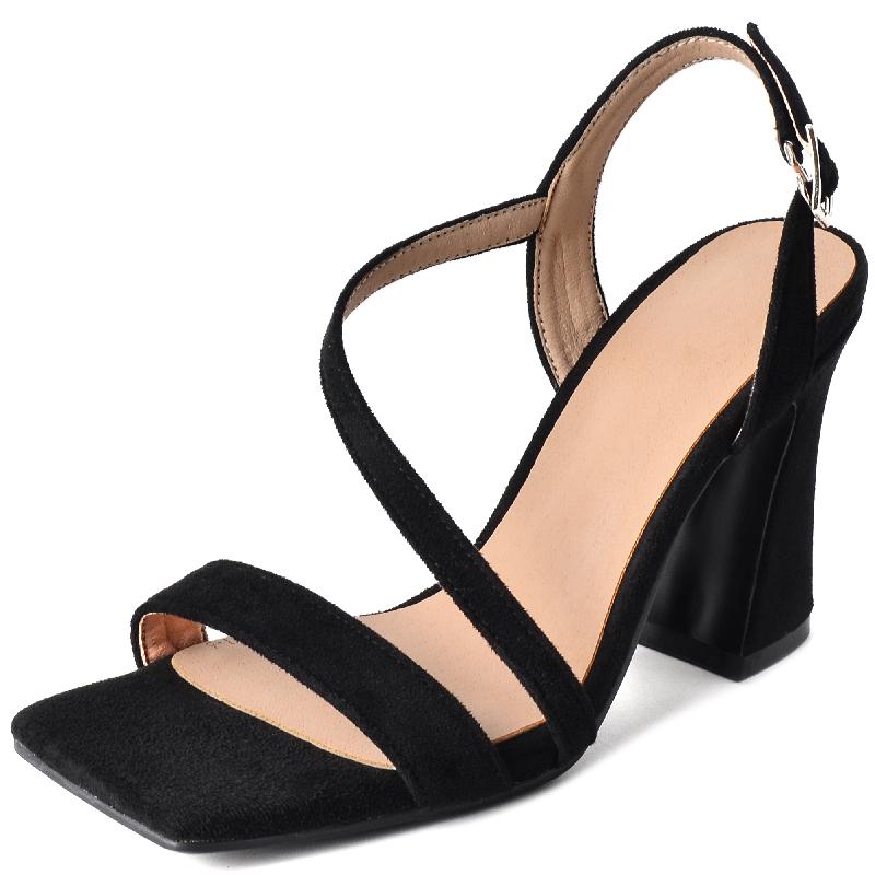 Fashion High Heels Sandals Women Summer Shoes Large Size Red Beige Heeled Flip Flops Ankle Straps Party Wedding Shoes Female