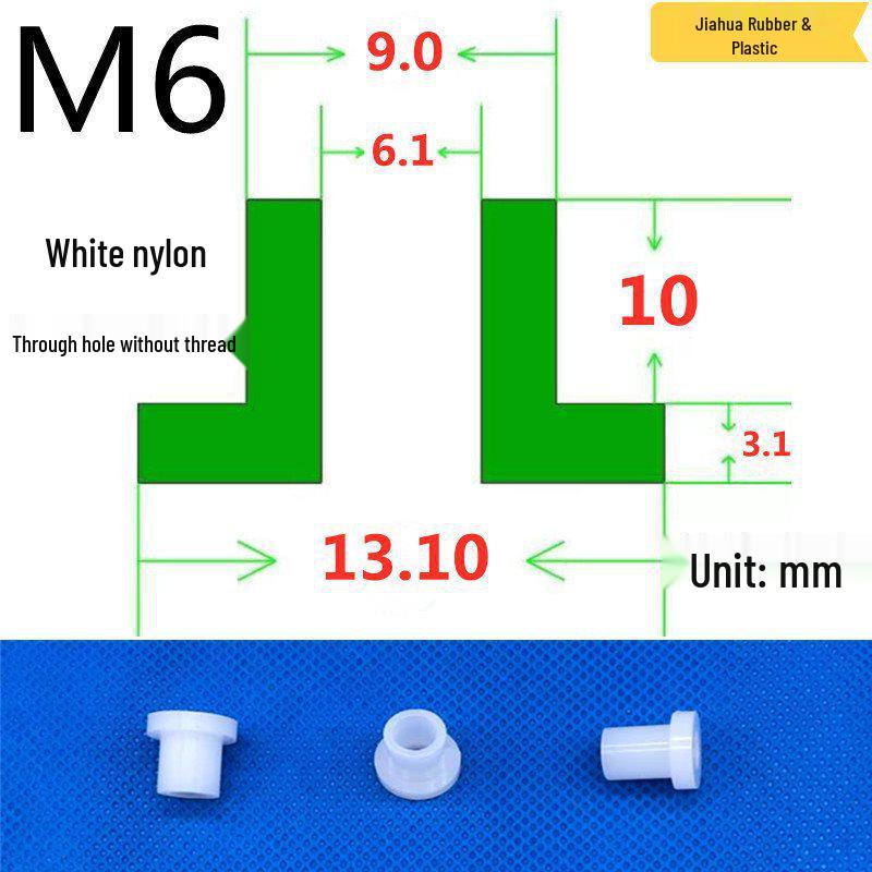 T-förmige Nylon-Dichtungsscheibe M3-M35 Gewinde Isolierabstandshalter