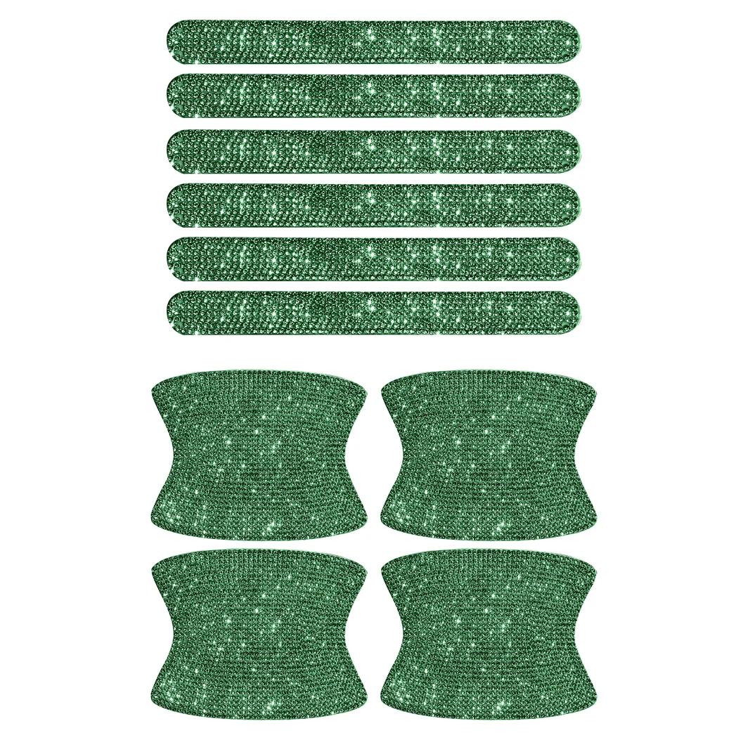 

10 шт. роскошные хрустальные стразы блестящие автомобильные дверные ручки дверные чаши устойчивые к царапинам наклейки самоклеящиеся автомобильные аксессуары