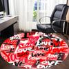 1PC Love, valentine's day Chair Carpet for Office, Indoor Non-Slip Washable  Carpet, Soft Comfortable Mat For Office Room yy250930156