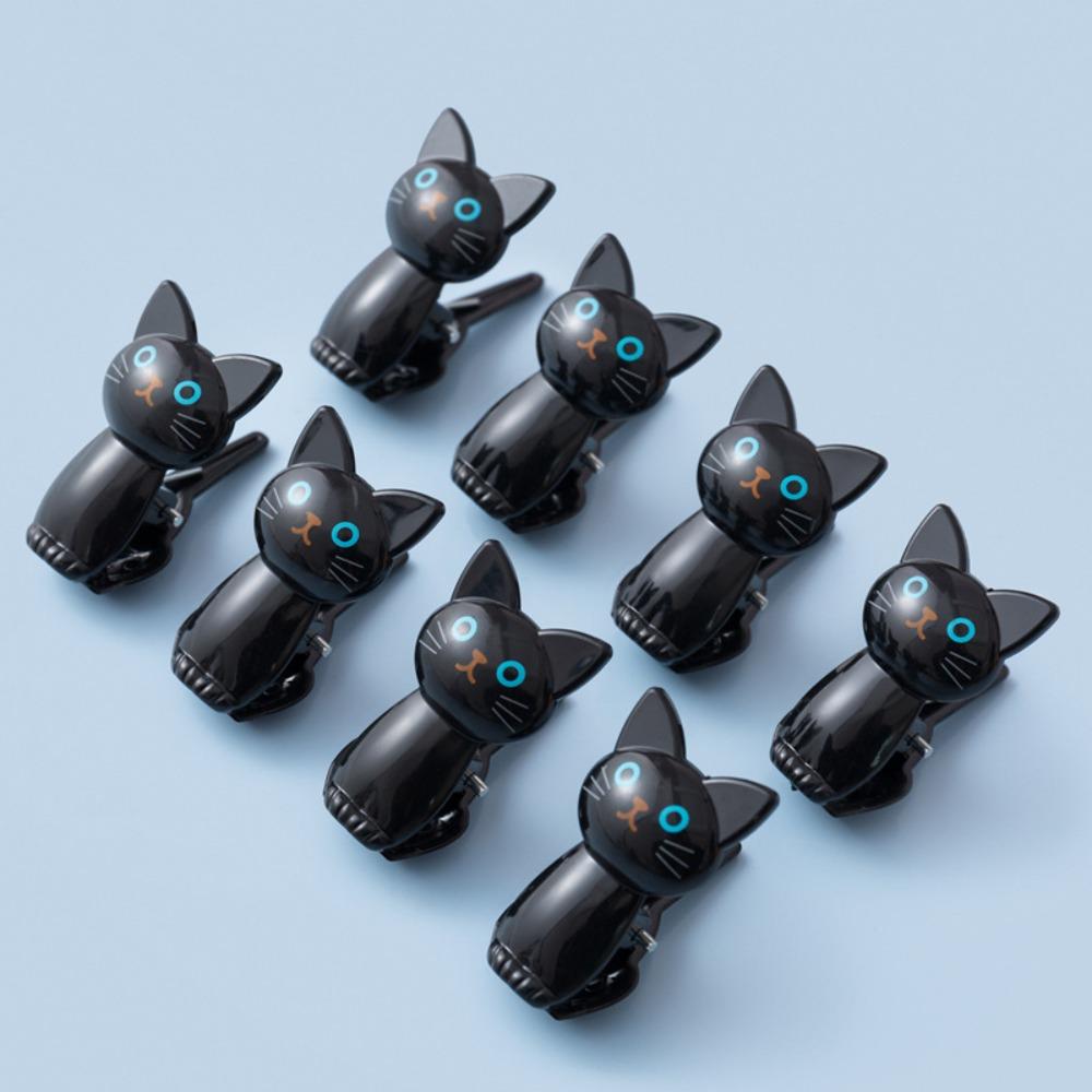 

8pcs/Set Creative Cartoon Cat Plastic Clips Multifunctional Household Towel Clips Cute Storage Clips Clamp чёрный