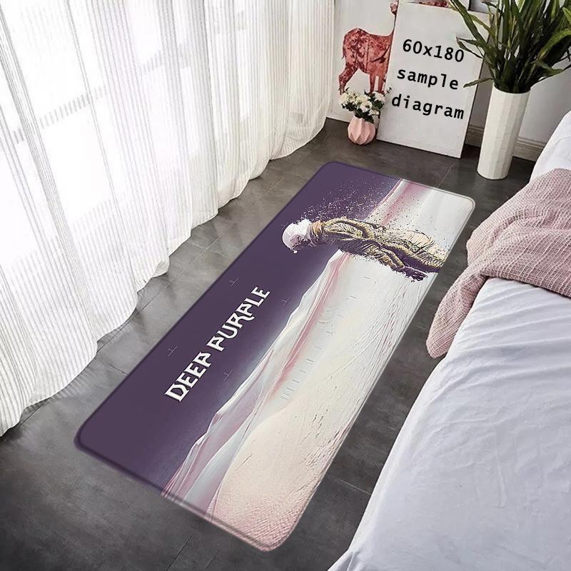 Foot Rug Welcome Floor Mat for Entryway Deep Purples Bath Hallway Carpet Kitchen Water Absorbed Rugs Fluffy Home Decor