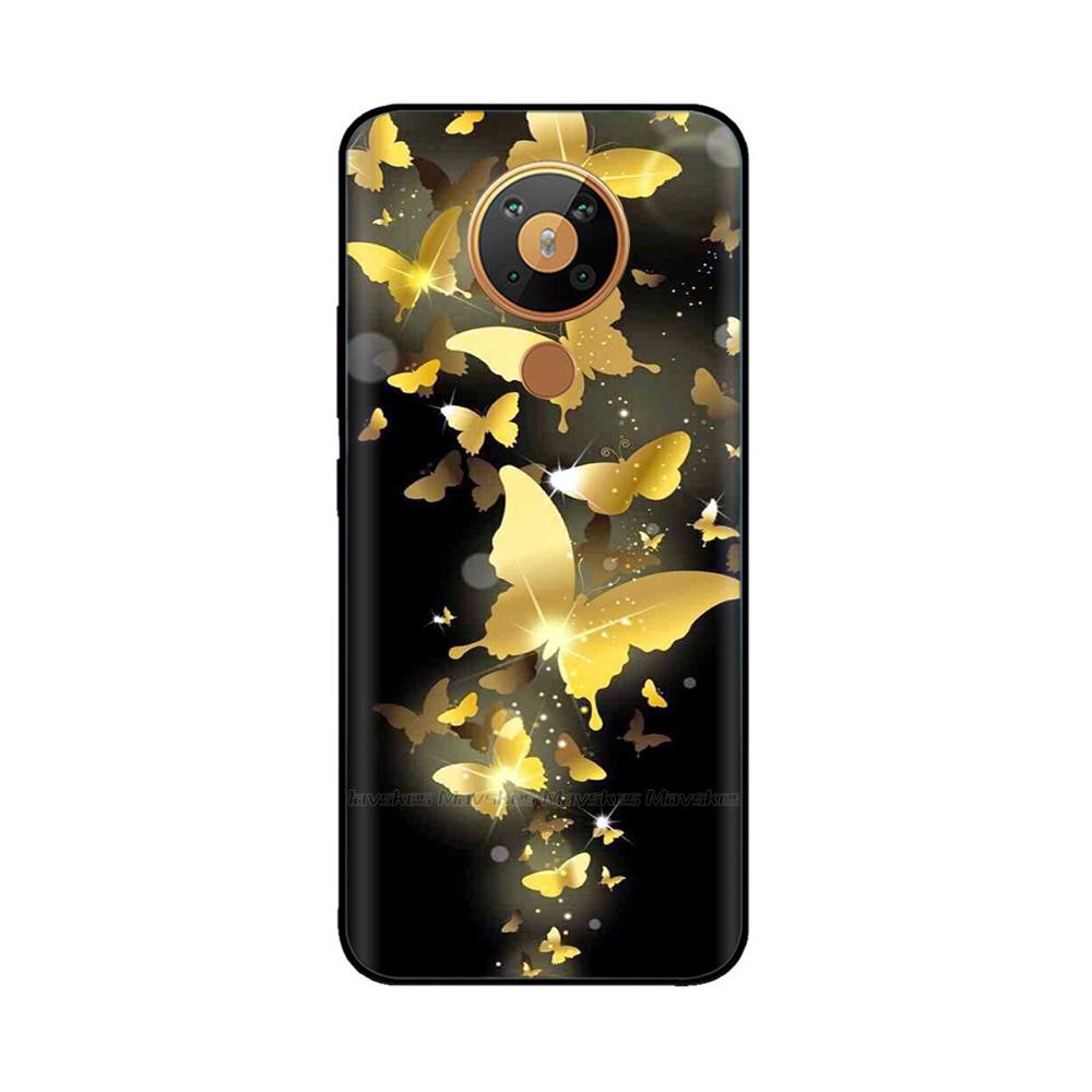 For Nokia 5.3 Silicone Case Soft Tpu Back Cover for Nokia 5.3 3.4 Bumper Printed Silicon Case for Nokia3.4 Nokia5.3 Phone Flower