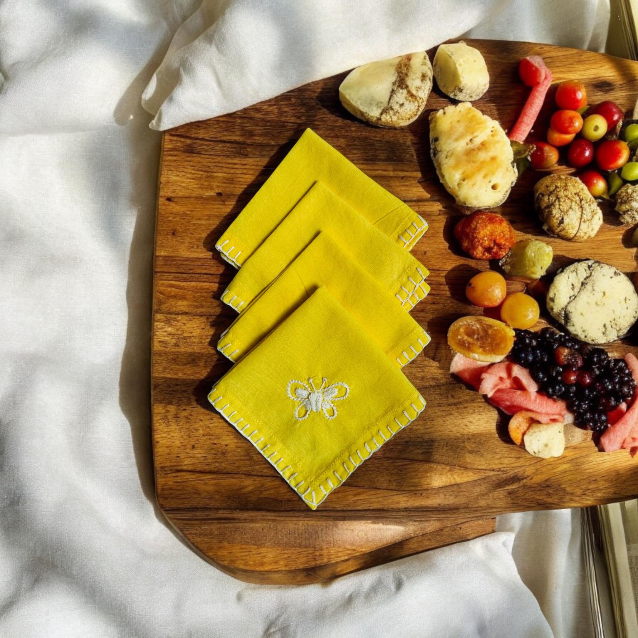 Anthophile Cocktail Napkin жёлтый