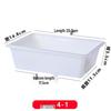 ZISIZ Rectangular White Food-Grade Plastic Storage Basket