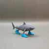 3D Printed Shark with Shoes Figure Creative Decorative Ornaments Cartoon Desktop Decoration Model for Kids Adults Gifts