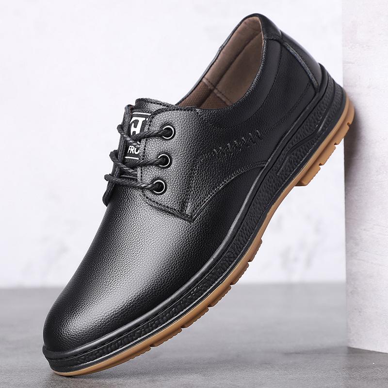 Модная кожаная обувь Весенняя мужская обувь Мужская деловая повседневная обувь — фото 4