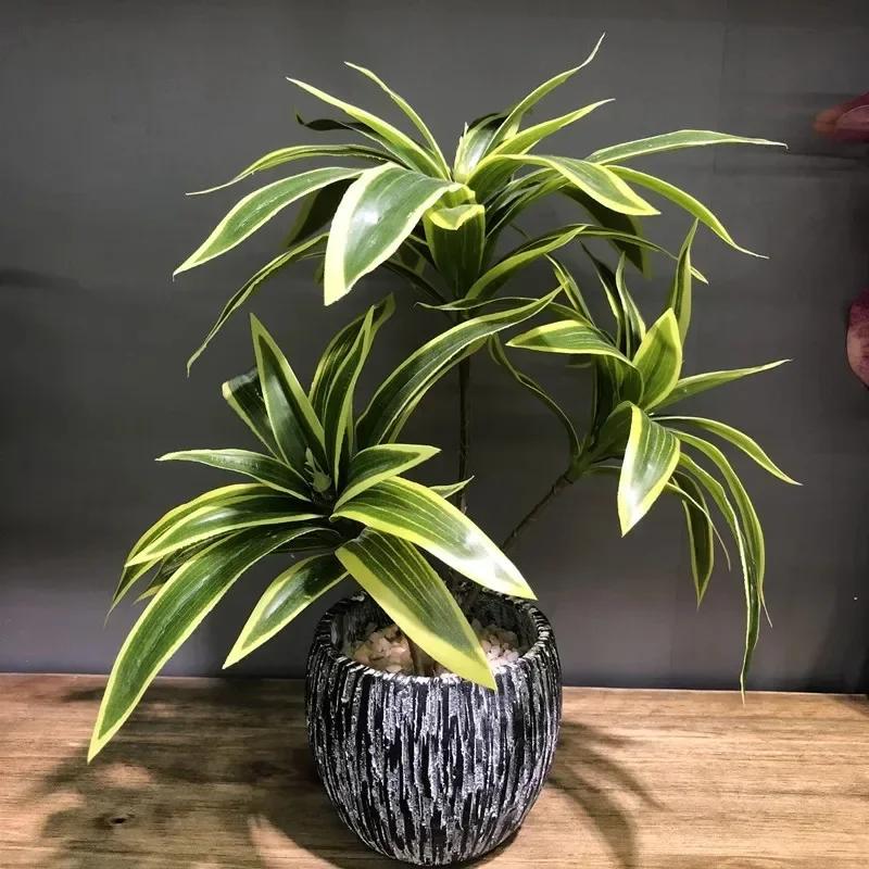 Artificial Palm Tree High Grade Simulation of Fake Flowers 3 Heads Turtle Back Leaf Creative Simulation Plant Wall Potted Decor