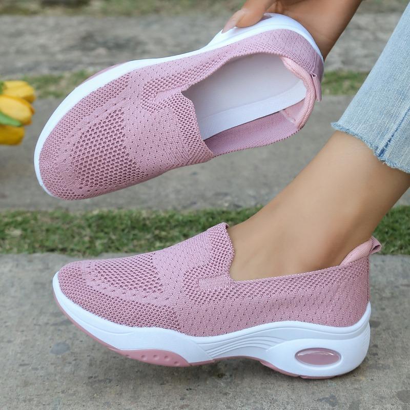 Women's Cushioned Soft Sole Sneakers, Breathable Casual Sport Shoes