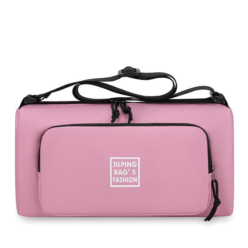 

Simple shoulder bag women s leisure travel out storage bag large capacity lightweight messenger bag розовый