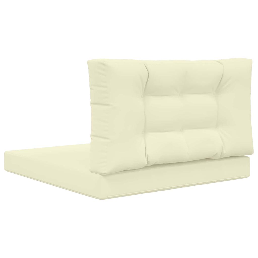 Outdoor Sofa Cushions 2 Pcs Cream Polyester