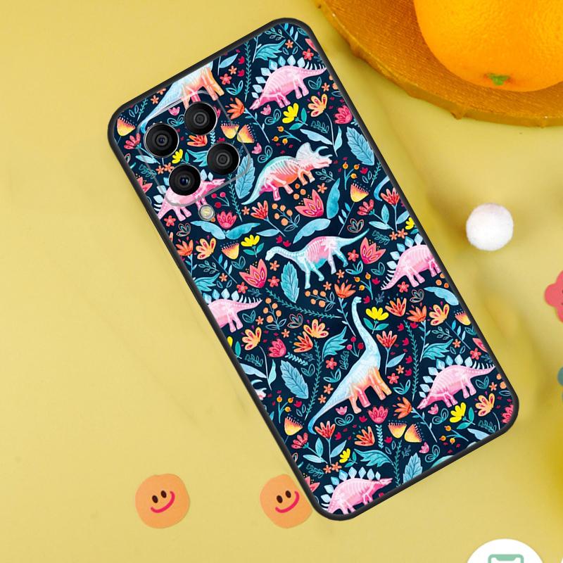 Cute Dino Dinosaur For Samsung Galaxy M11 M12 M13 M14 M15 M34 M54 M55 M33 M53 M31 M51 M30s M32 M52 M20 Case