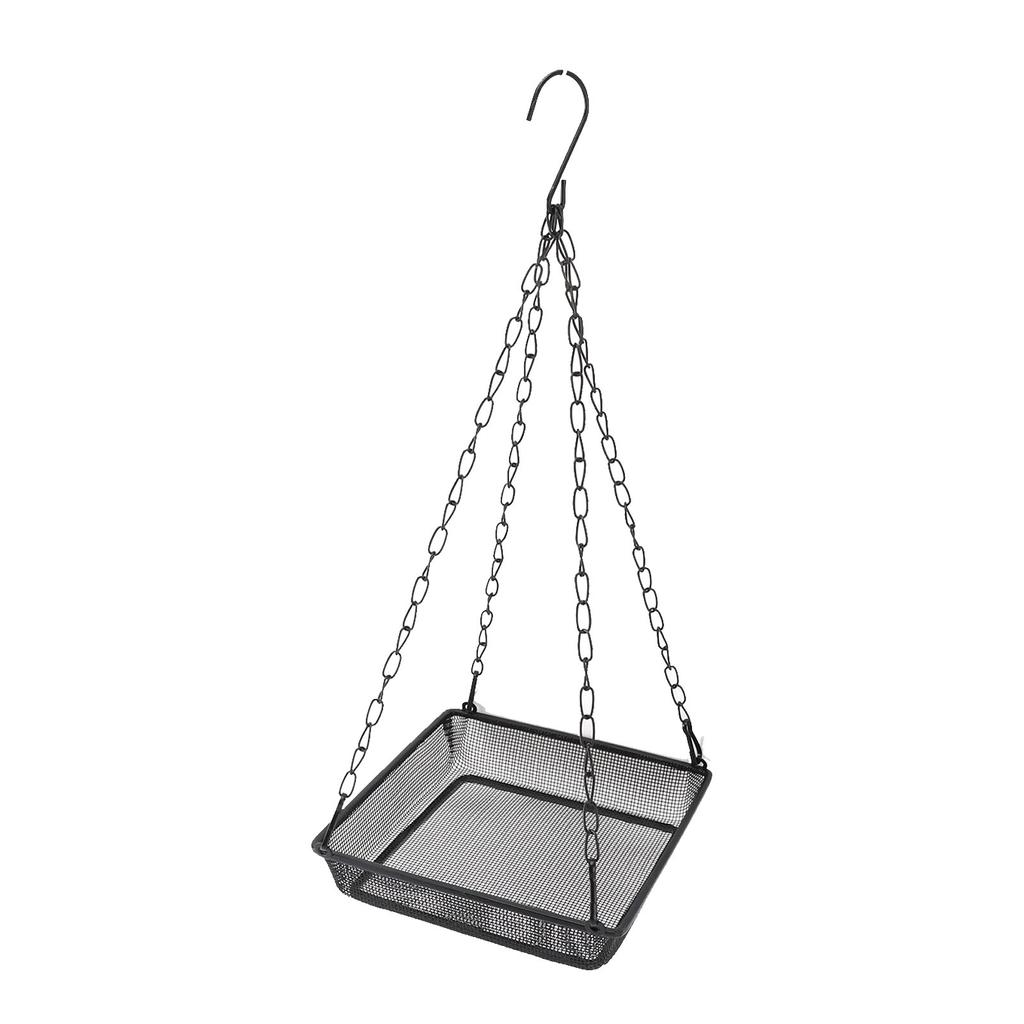 Hanging Bird Feeder Carbon Steel Mesh Platform Bird Feeding Tray for Yard Garden Outdoor